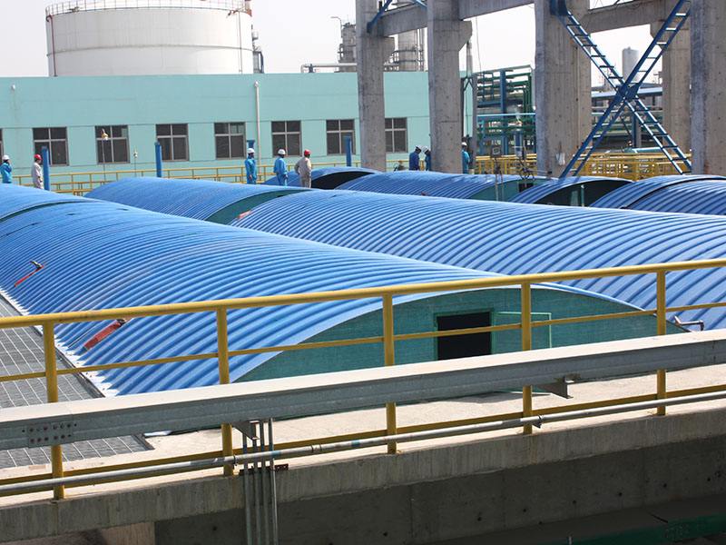 拱形污水池蓋板的安裝